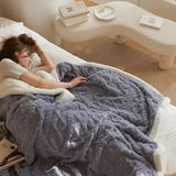 Double-Sided Winter Blanket  Lamb Wool Microfiber Flannel - Product detail 5