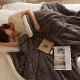 Double-Sided Winter Blanket  Lamb Wool Microfiber Flannel - Product detail 7