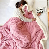 Double-Sided Winter Blanket  Lamb Wool Microfiber Flannel - Product detail 8