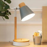 Modern Desk Lamp  Wood and Metal Design - Detailed view
