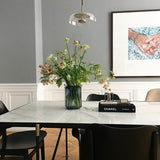 Modern Glass Pendant Light  Brass and Frosted Dome Design - Detailed view