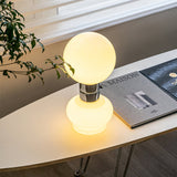 Modern Glass Table Lamp  White Globe Chrome Accent - Product detail 6