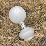 Modern Glass Table Lamp  White Globe Chrome Accent - Product detail 8