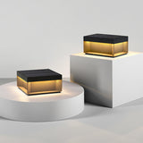 Modern Solar Garden Light  Black Acrylic LED Post Lamp - Detailed view