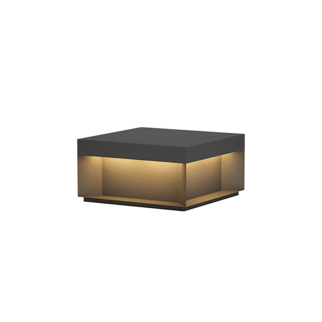 Modern Solar Garden Light  Black Acrylic LED Post Lamp - Product showcase