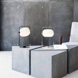 Minimalist Glass Table Lamp  Metal Frame Design - Product detail 4