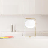 Minimalist Glass Table Lamp  Metal Frame Design - Product detail 7