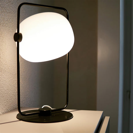 Minimalist Glass Table Lamp  Metal Frame Design - Product detail 11
