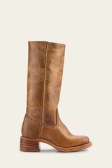 Classic Leather Riding Boots  Mid-Height Block Heel Design - Product detail 4