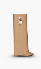 Modern Wedge Boots  Black Vegan Leather With Lock Detail - Product detail 13