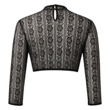 Floral Lace Crop Top  Traditional Bavarian Design - Product detail 4
