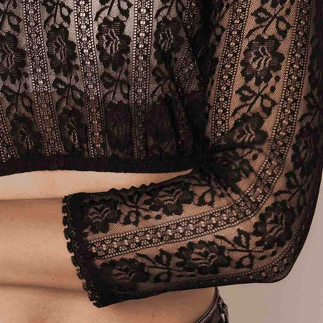 Floral Lace Crop Top  Traditional Bavarian Design - Product detail 5