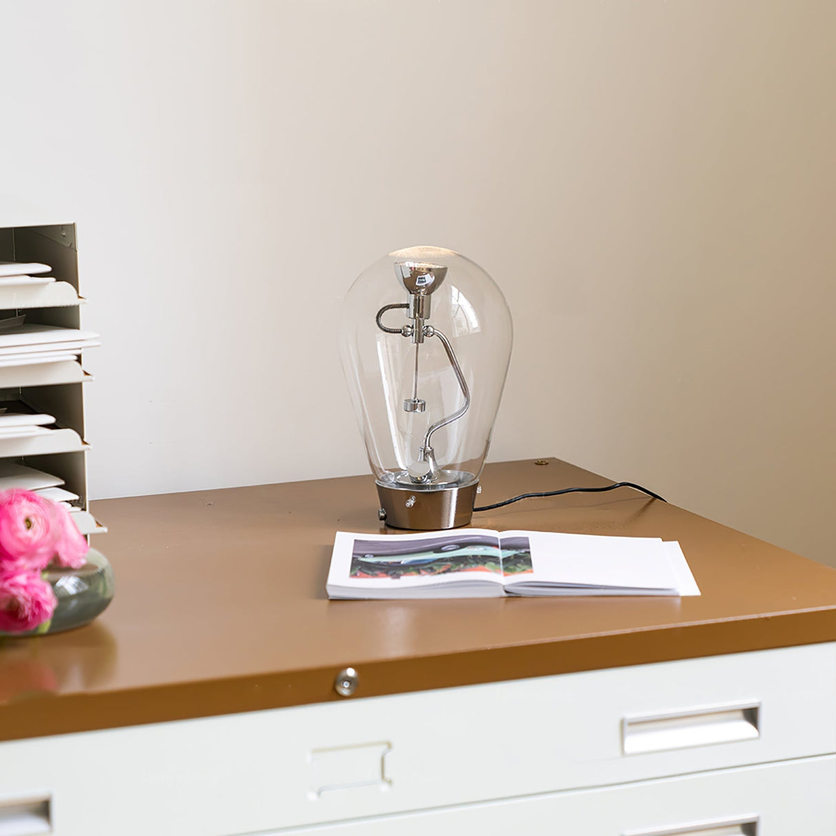 Modern LED Table Lamp  Clear Glass Dome Design - Product example
