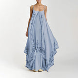 Floral Maxi Dress  Vintage Embroidered Cotton Design - Product detail 7