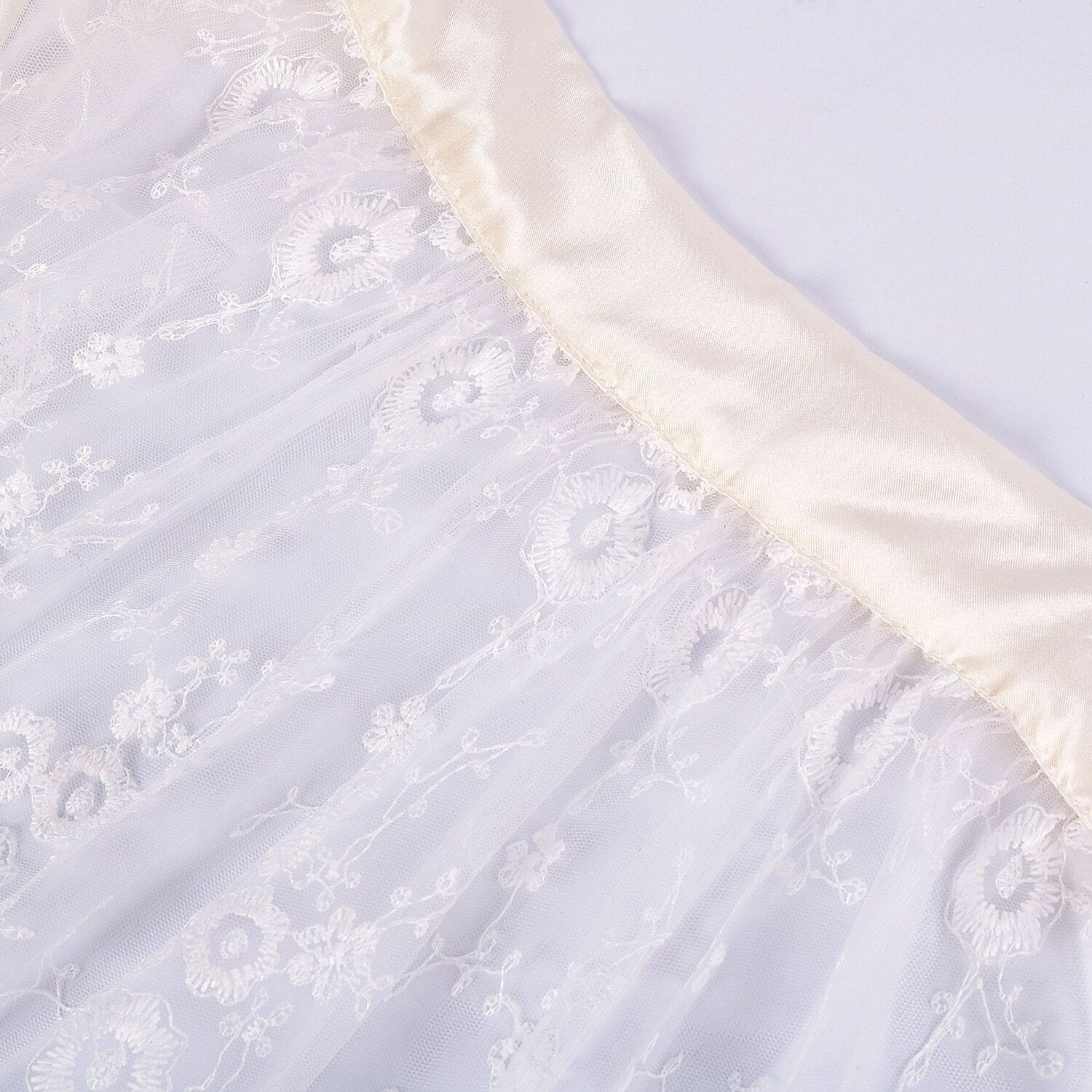 Traditional Dirndl Dress  Royal Blue Floral Embroidery With Lace Apron - Product detail 8