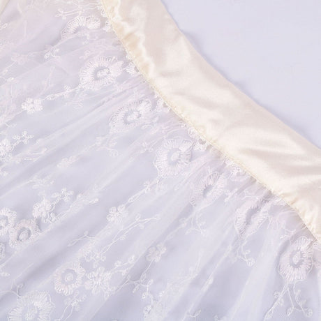 Traditional Dirndl Dress  Royal Blue Floral Embroidery With Lace Apron - Product detail 8