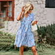 Floral Summer Mini Dress  V-Neck Tiered Design - Product detail 7