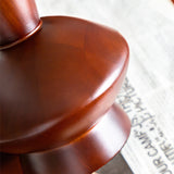 Mid Century Table Lamp  Wooden Base with Floral Shade - Product detail 6