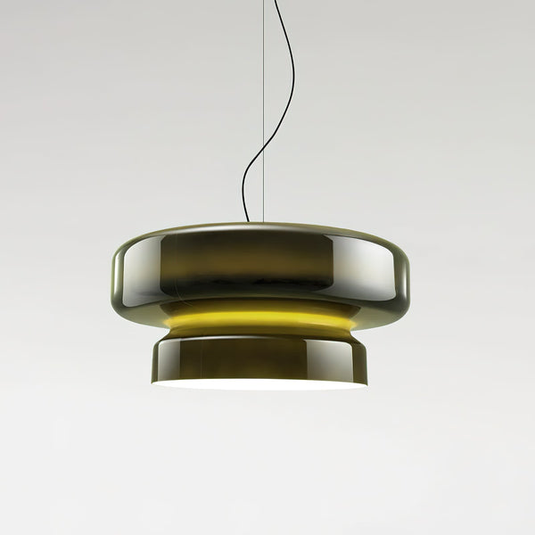 Nordic Glass Pendant Light  Retro Brown Drum Shade Design - Product detail 14