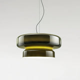 Nordic Glass Pendant Light  Retro Brown Drum Shade Design - Product detail 14
