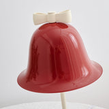 Bell Table Lamp  Red Metal Shade With Bow Detail - Product detail 12