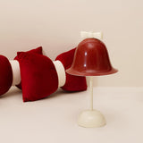 Bell Table Lamp  Red Metal Shade With Bow Detail - Product detail 13