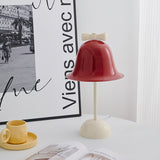 Bell Table Lamp  Red Metal Shade With Bow Detail - Product detail 7