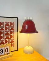 Bell Table Lamp  Red Metal Shade With Bow Detail - Product detail 17