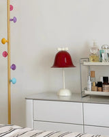 Bell Table Lamp  Red Metal Shade With Bow Detail - Product detail 10