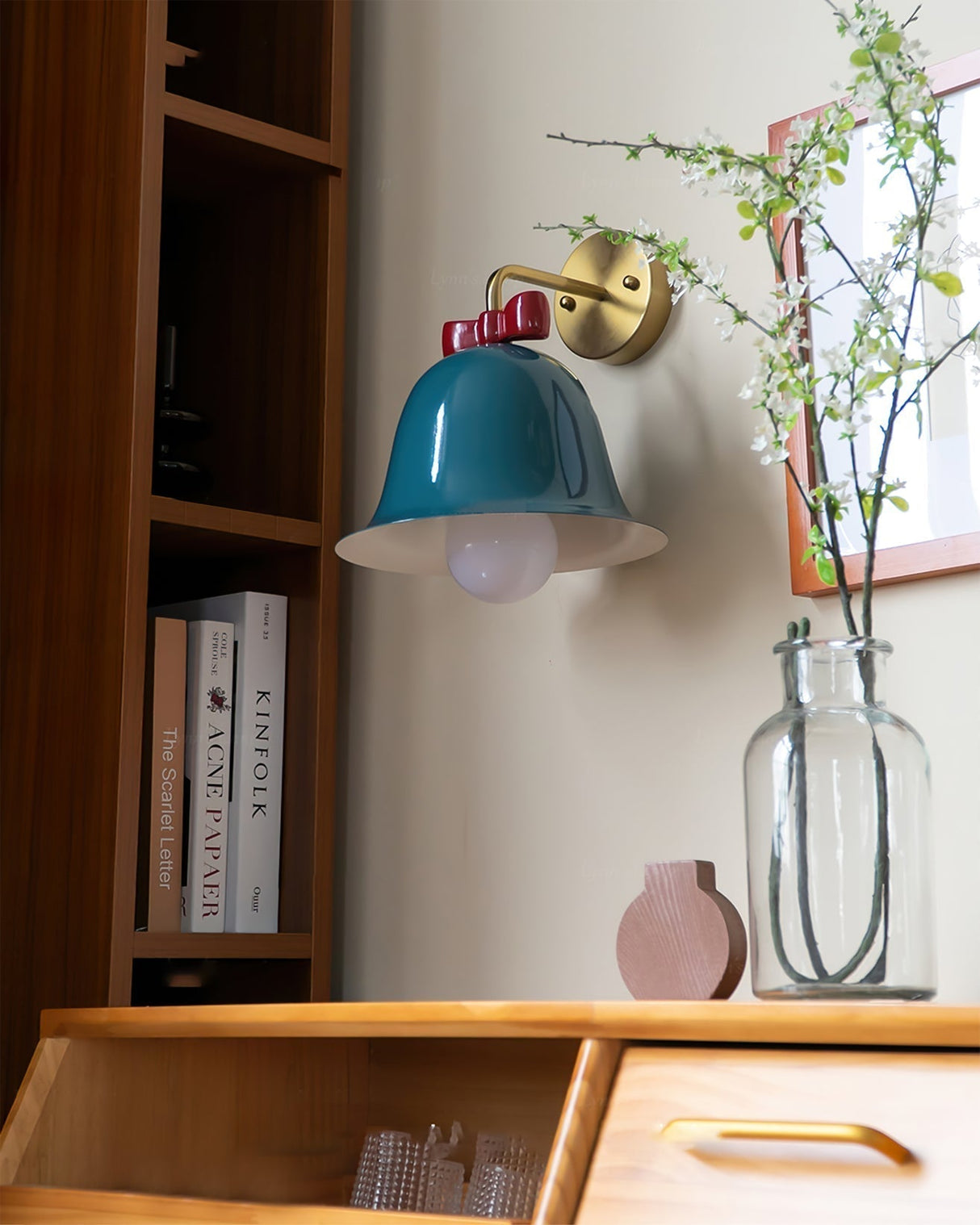 Bell Wall Light  Modern Scandinavian Design With Bow Accent - Product detail 7