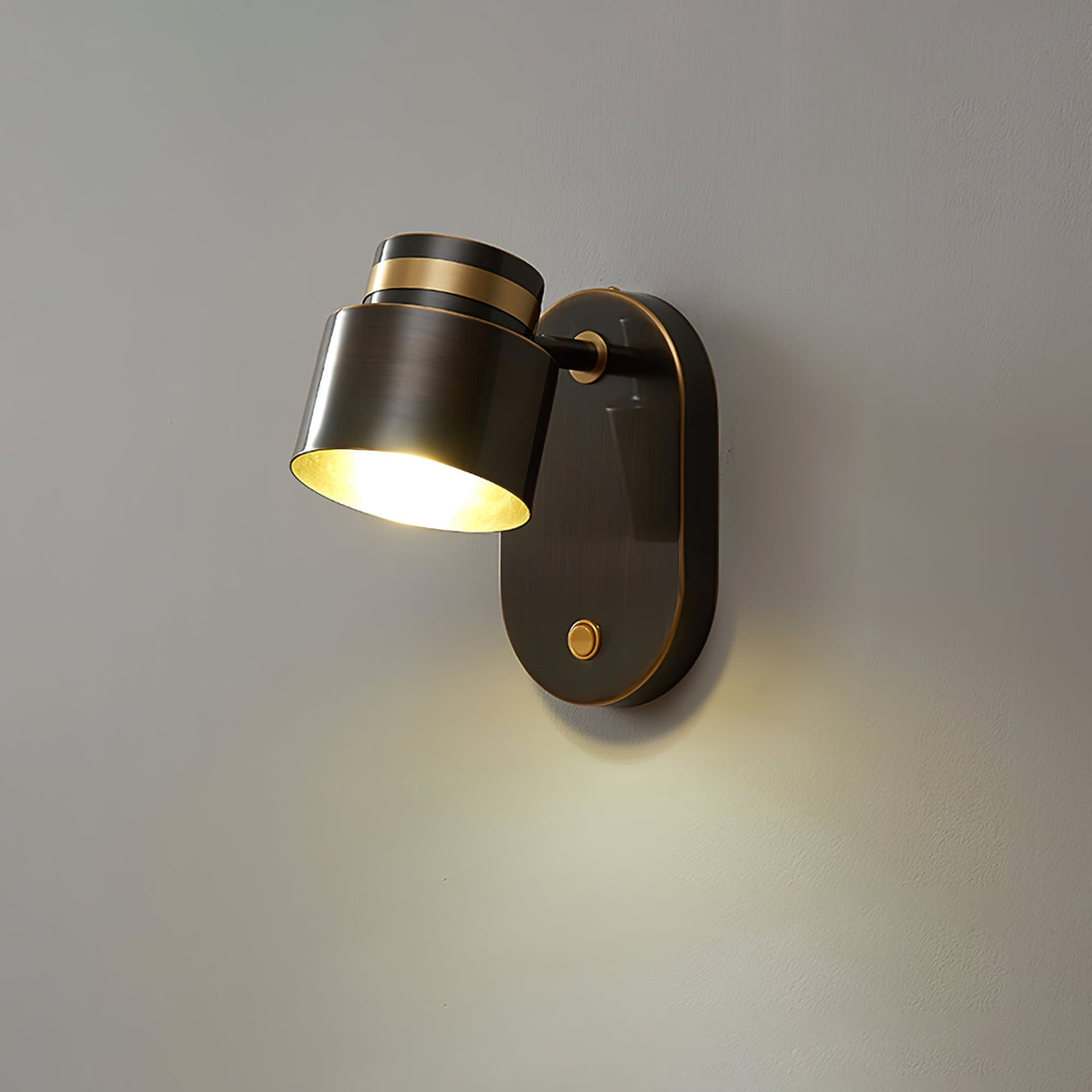 Modern Wall Sconce  Black Aluminum With Gold Trim - Product detail 7
