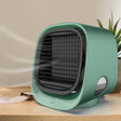 Compact Air Cooler Humidifier  Mint Green USB Desktop Fan - Product showcase