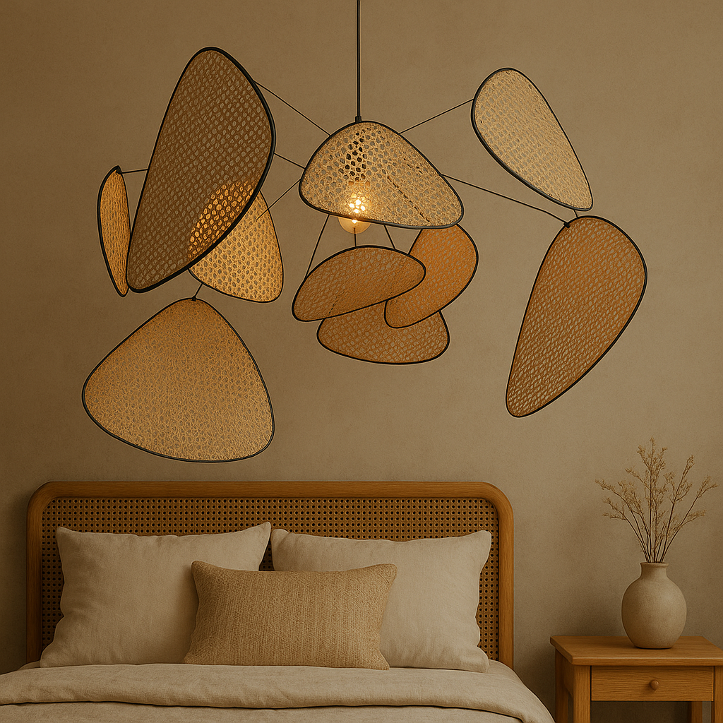 Modern Rattan Pendant Light  Natural Woven Panels Design - Product detail 6