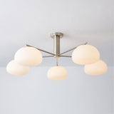Modern Sputnik Ceiling Light  Brass Frame White Glass Shades - Product detail 10