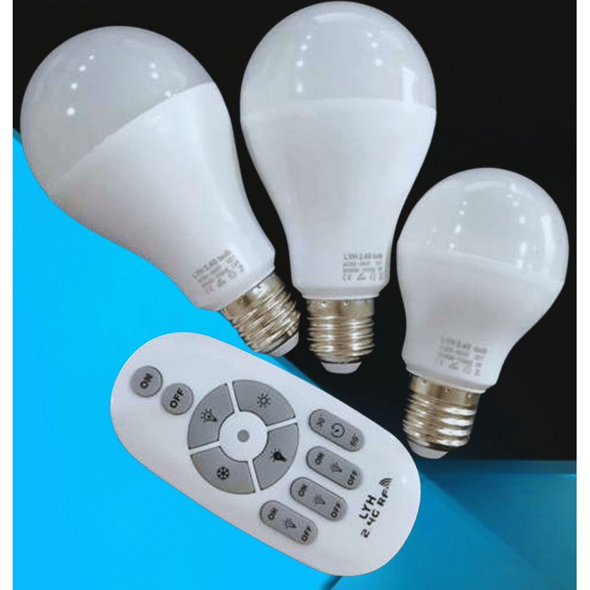 Remote Control Mini Led Bulbs Smart LED Light Bulbs Remote Control Dimmable E27 Set - Product showcase