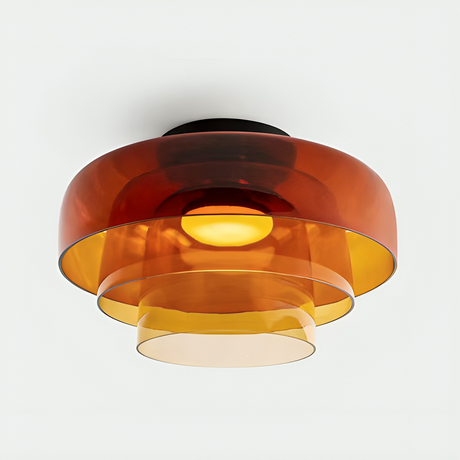 Modern Glass Ceiling Light  Layered Green Pendant Lamp - Product detail 12