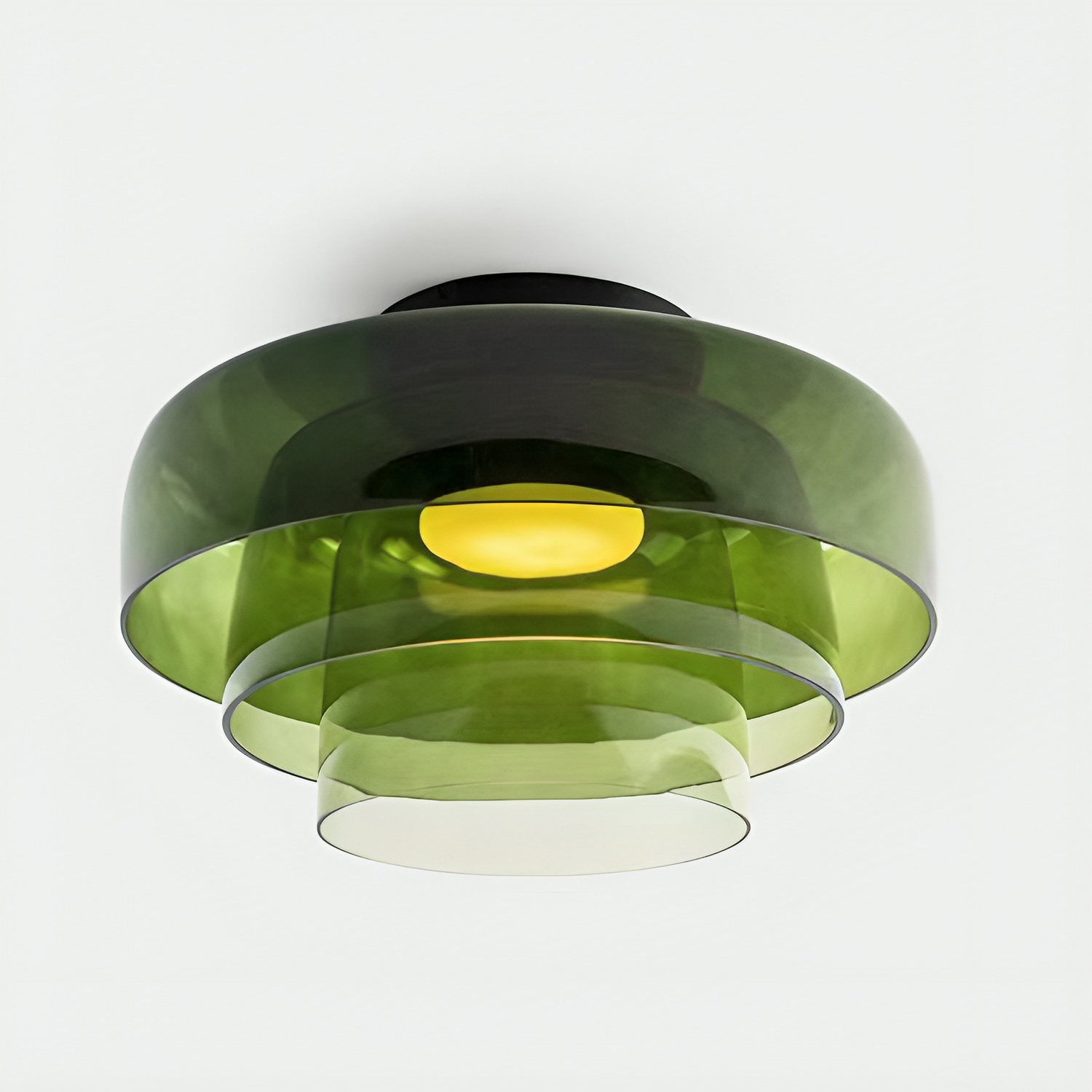 Modern Glass Ceiling Light  Layered Green Pendant Lamp - Product detail 14