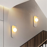 Scandinavian Wall Lamp  Black Metal With Glass Globe - Product detail 7