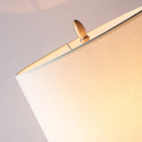 Classic Brass Table Lamp  White Linen Shade  Adjustable Height - Product detail 8