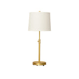Classic Brass Table Lamp  White Linen Shade  Adjustable Height - Product detail 17