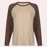 Essential Cotton Raglan Top  Two-Tone Long Sleeve Design - Product detail 8