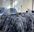 Faux Fur Throw Blanket  Ultra Soft Plush Gray Texture - Product showcase