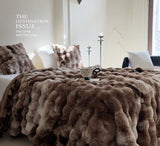 Faux Fur Throw Blanket  Ultra Soft Plush Gray Texture - Product detail 6