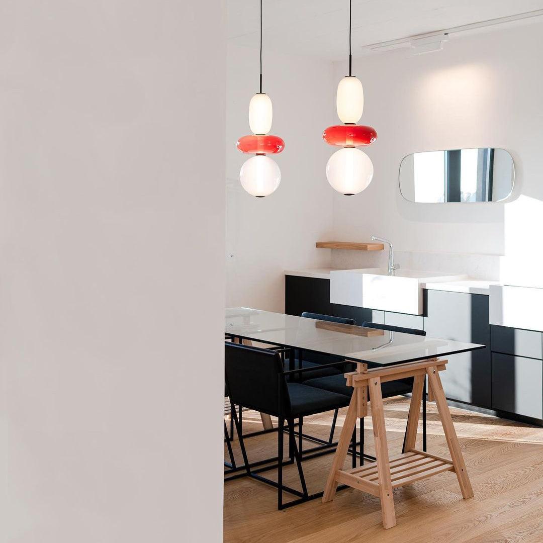 Modern Glass Pendant Light  Stacked Bubble Design - Product detail 24