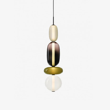 Modern Glass Pendant Light  Stacked Geometric Shapes - Product detail 53