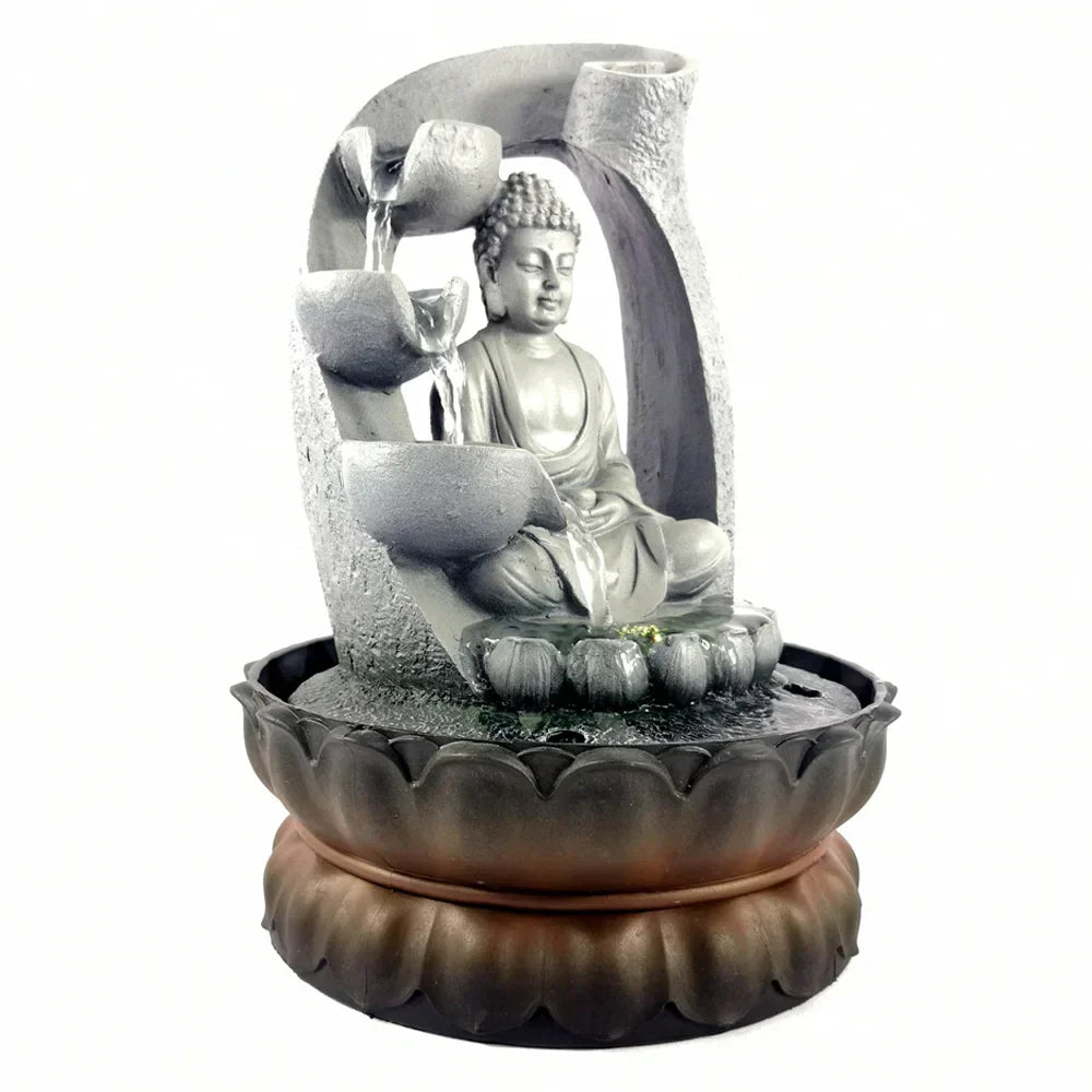 Zen Buddha Fountain  Indoor Cascading Water Feature - Product detail 4