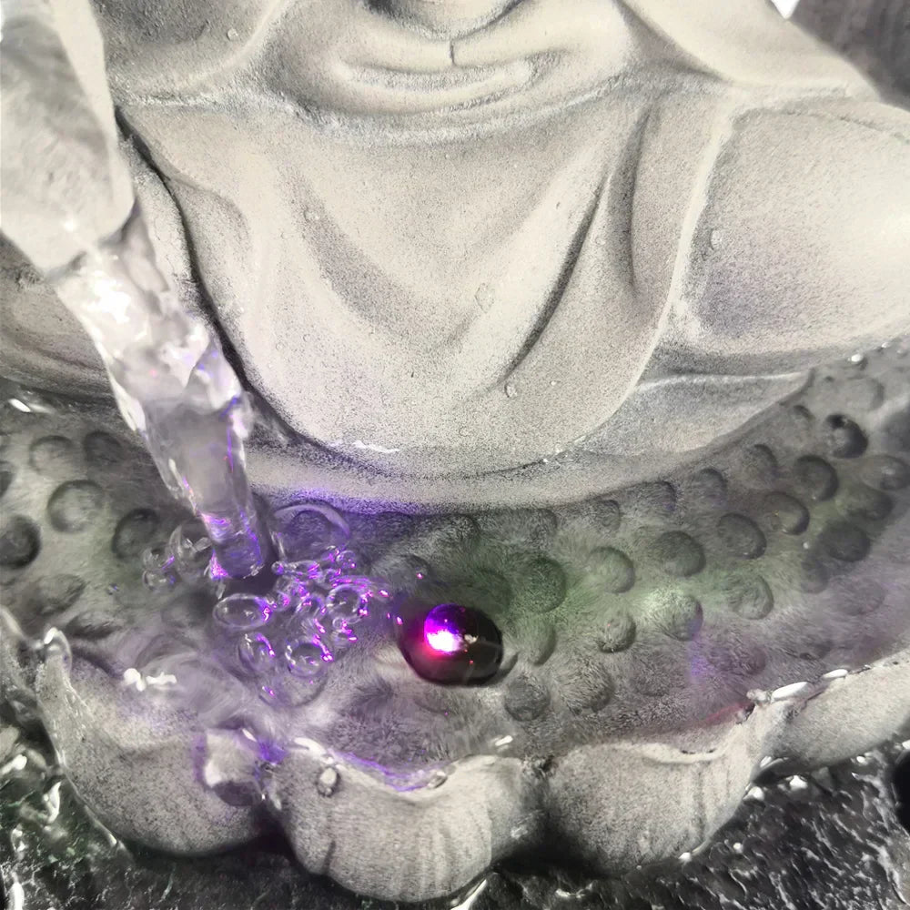 Zen Buddha Fountain  Indoor Cascading Water Feature - Product detail 5