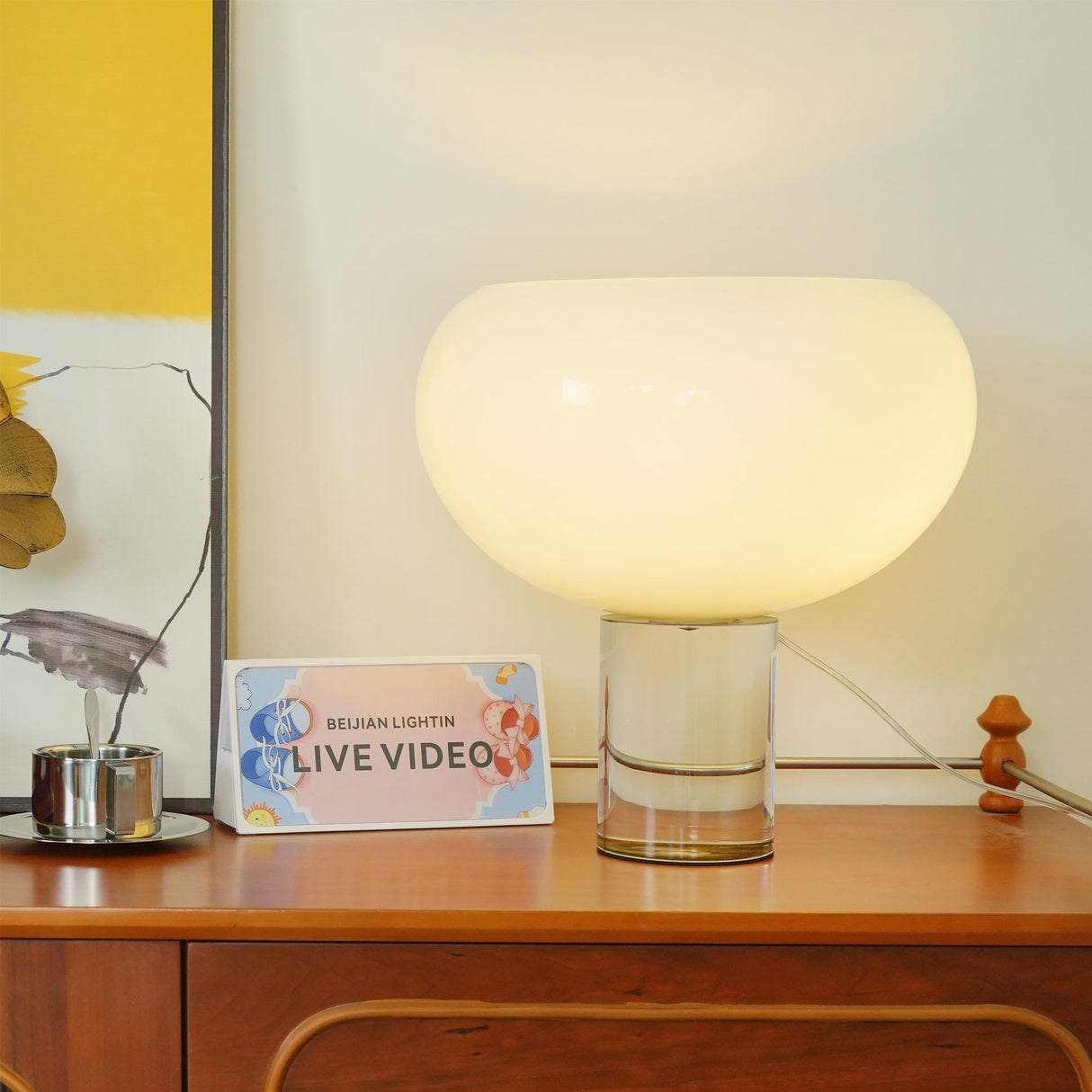 Modern Glass Table Lamp  Round Dome Design - Product detail 6