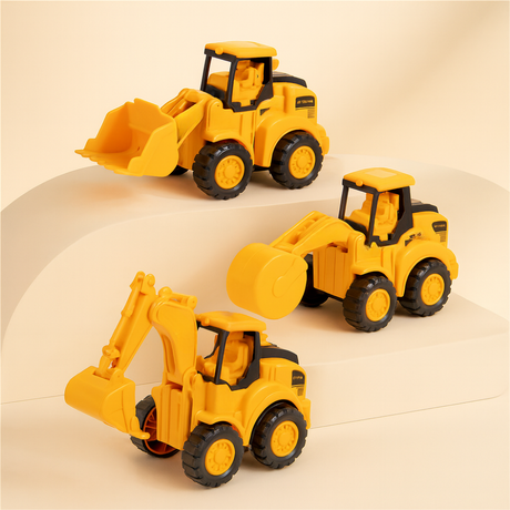 Construction Vehicle Toy Set  3-Piece Educational Building Trucks for Toddlers - Detailed view
