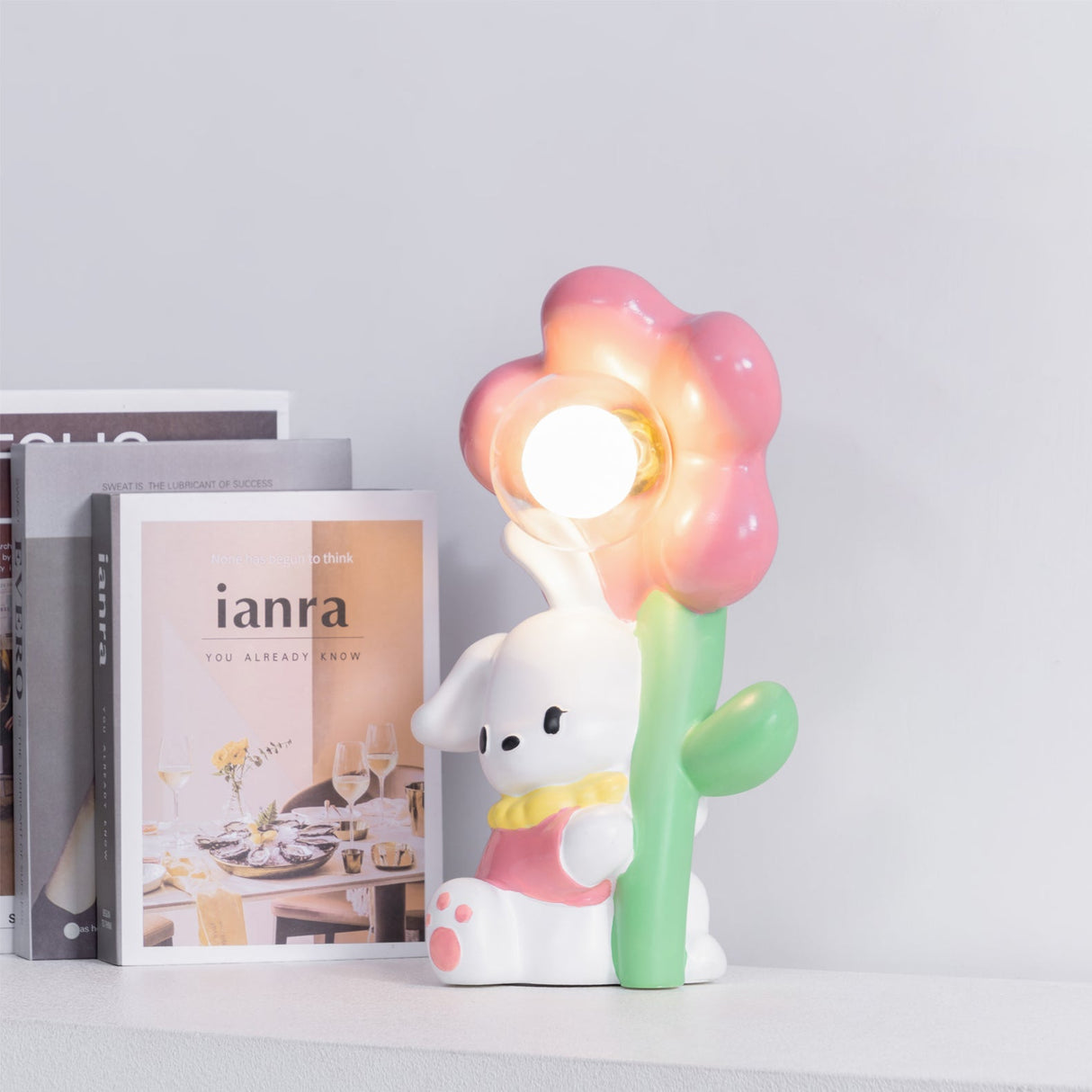 Kids Bunny Table Lamp  Flower Nightlight Design - Product detail 4